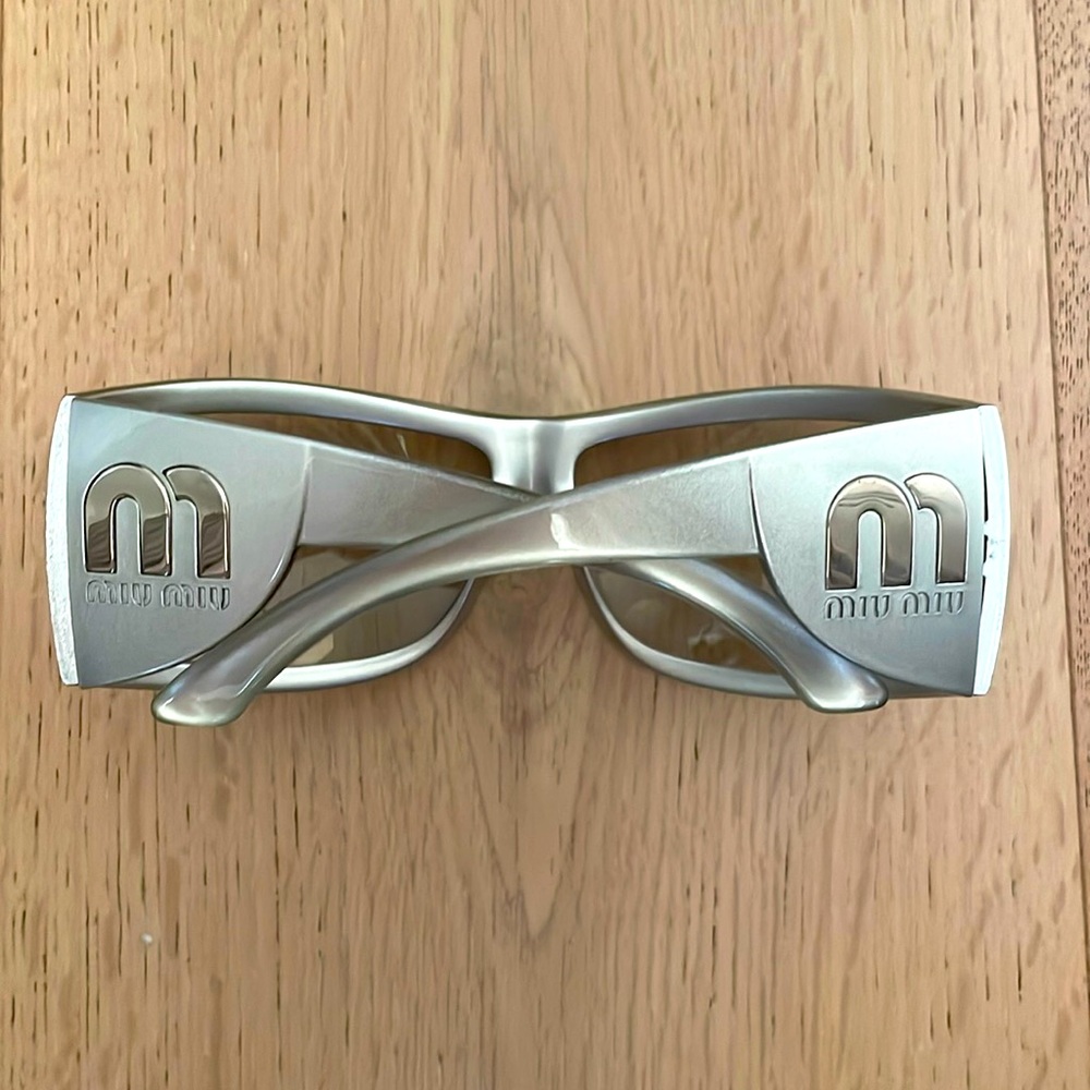 Silver Miu Miu sunglasses